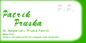 patrik pruska business card